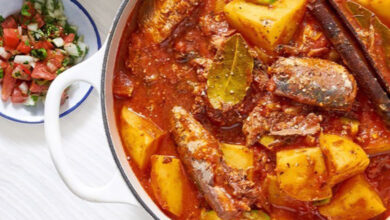 Sweet and sour pilchard curry