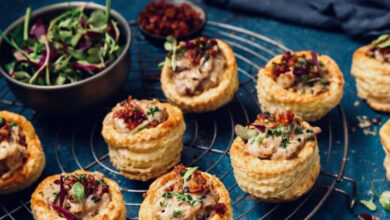 Pork and mushroom puff pastry bites for every occasion