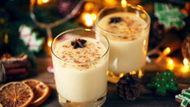 Classic eggnog with a festive twist