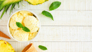 Indulge in brown sugar pineapple ice-cream