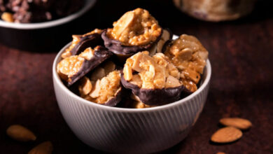 Decadent spiced fig and dark chocolate florentines