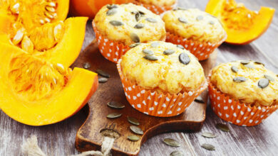 Enjoy a taste of Autumn with pumpkin muffins