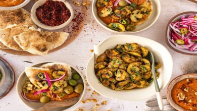 Enjoy a fusion of flavours with Muhammara and Mushrooms