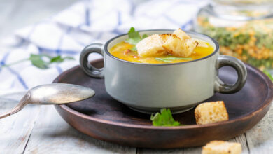 Hearty coconut potato curry soup