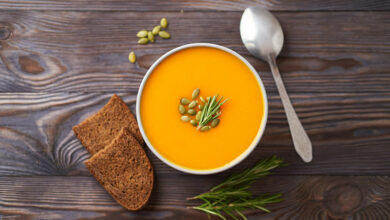 Quick and easy pumpkin purée soup