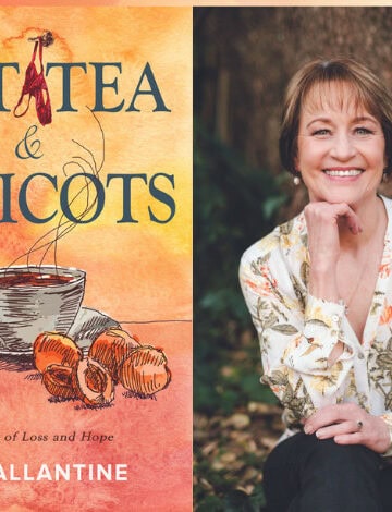 Left: Hot Tea and Apricots. Right: Author Kim Ballentine. Images: Get It Magazine