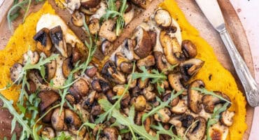 Celebrate meat-free Monday with vegan mushroom polenta tart