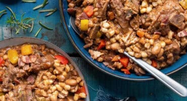 Enjoy a hearty Umngqusho with smoky pork