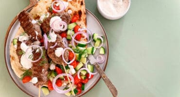 Lamb kofta with double-cream fresh yoghurt dipping