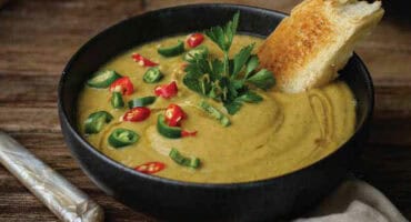 Garden veggies and butter bean soup