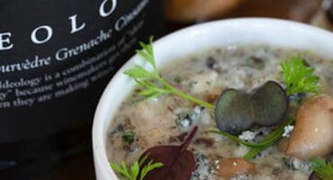 Meat-free Monday roasted mushroom and blue cheese soup