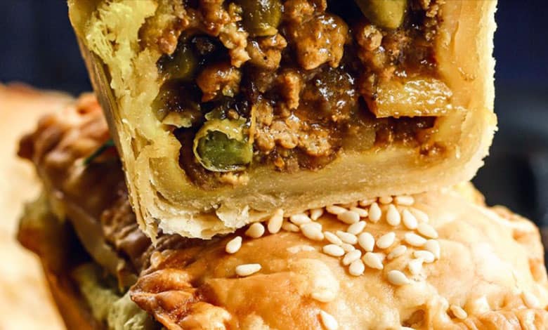 Pork Cornish pies made with ready-rolled puff pastry