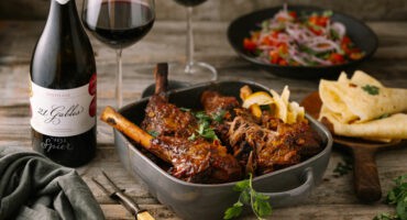 Cape Malay Curried Lamb Shanks with Spier 21 Gables Pinotage