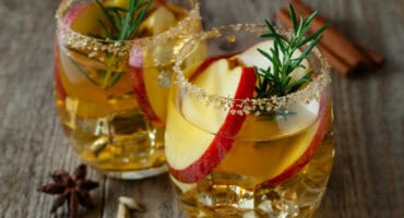 Winter warming apple Bourbon cocktail