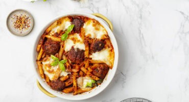 Spoil the family with frikkadel penne pasta bake
