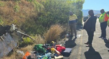 The KZN MEC for Transport and Human Settlements, Siboniso Duma, at the horrific crash in Vryheid.