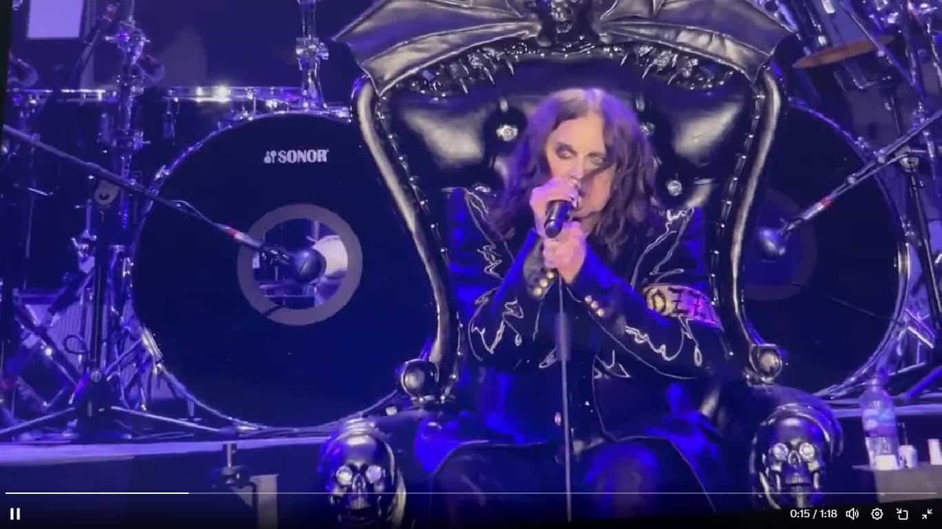 Ozzy Osbourne during his farewell performance