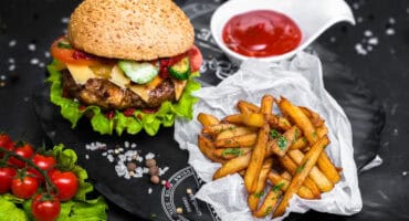 Ultimate meat-free burger and fries recipe