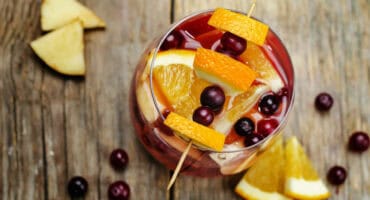 Apple, cranberry and orange sangria