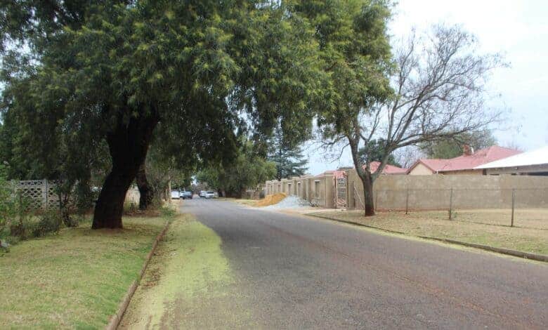 A street in Carletonville where a man was murdered.