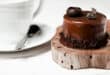 Mini chocolate mousse cakes with double cream