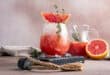 Pink grapefruit margaritas with chilli salt
