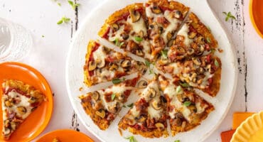 Mushroom and crispy bacon hash brown pizza recipe