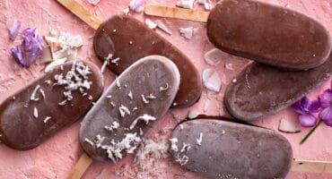 Vegan avocado, coconut and cocoa popsicles