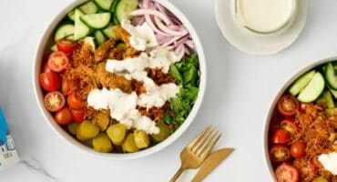 High protein cottage cheese and salami pizza