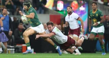 Edwill van der Merwe in action during the 2025 Castle Lager Incoming Series match between South Africa and Georgia at Mbombela Stadium on July 19. Photo Johan OrtonCaxton Local Media