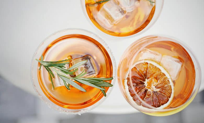 Orange rosemary spritz cocktail recipe