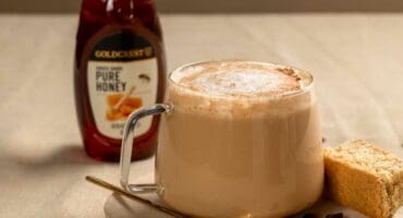 Enjoy a cup of hot miel coffee