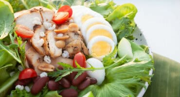 Protein-packed chicken and egg salad bowl