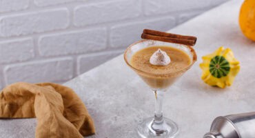 Wind down with a creamy pumpkin martini cocktail