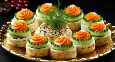 Impress your guests with cucumber and carrot canapés