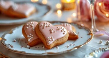 Celebrate International Cookie Day with pretty pink heart biscuits
