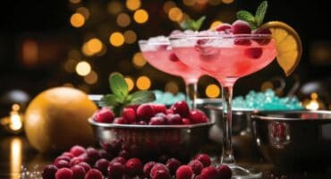 Sparkling cranberry cocktail with a hint of citrus
