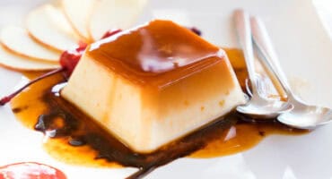 Classic caramel flan with a golden toffee finish