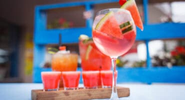 Fresh watermelon vodka cocktail