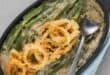 Crispy onion and green bean bake