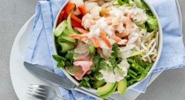 Tasty, tangy prawn and litchi salad