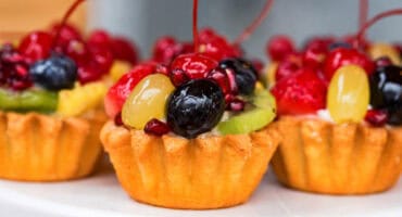 Fresh fruit and berry tarts
