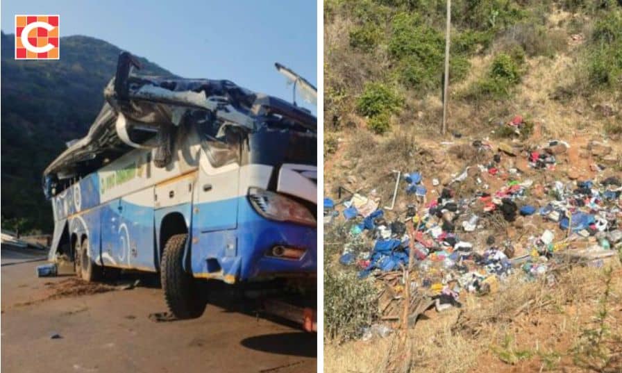The aftermath of a horror bus crash on the N1 North near Louis Trichardt.
