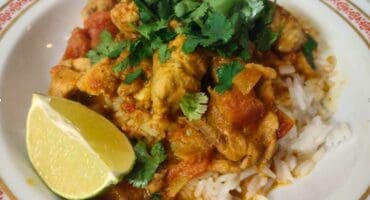 Chicken with coconut-infused basmati rice