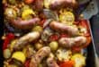 Easy-to-make sausage tray bake