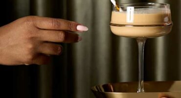 Kahlua cocktail with Amaretto and vanilla drinking yoghurt