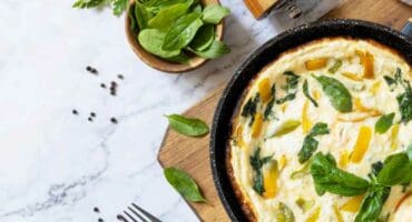 Spinach scrambled eggs with ground flaxseed