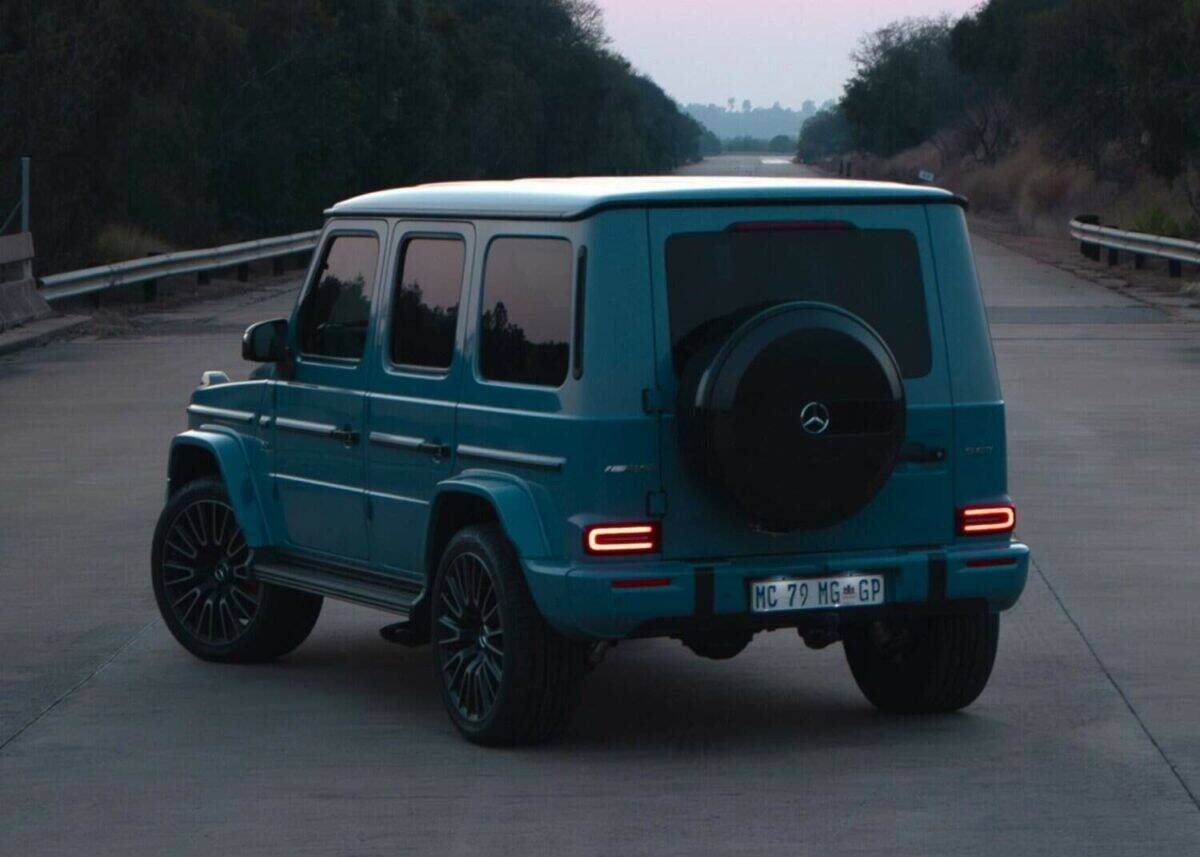 Mercedes G63 view from the back.