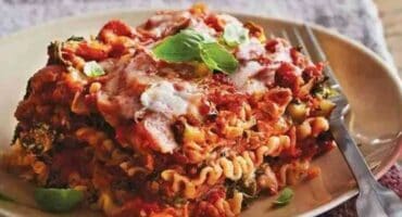 Slow-cooked spinach and goat's cheese lasagne