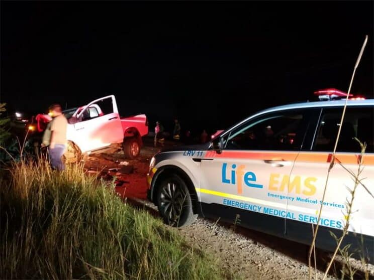 Emergency services at the scene.